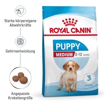 ROYAL CANIN MEDIUM Puppy Trockenfutter für Welpen mittelgroßer Hunderassen 
