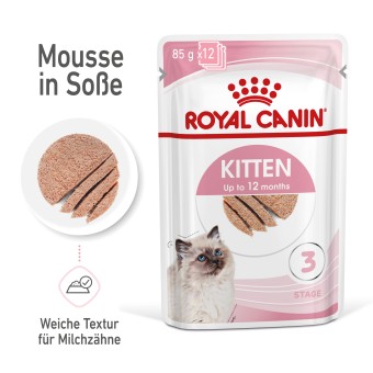 Royal Canin Kitten Nassfutter in Mousse 12x85 g 