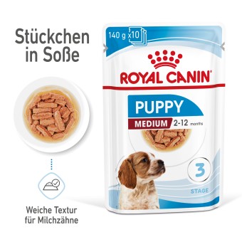 Royal Canin Medium Puppy Welpenfutter Nassfutter 10 x 140 g 