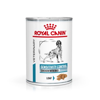 ROYAL CANIN Veterinary SENSITIVITY CONTROL HUHN MIT REIS Nassfutter für Hunde 12 x 420 g