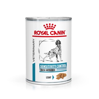 ROYAL CANIN Veterinary SENSITIVITY CONTROL ENTE MIT REIS Nassfutter für Hunde 12 x 420 g