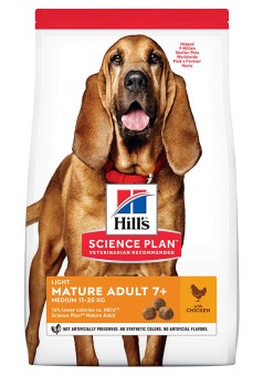 Hills Science Plan Hund Mature Adult 7+ Light Medium 
