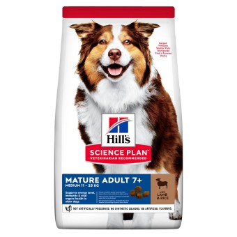 Hills Science Plan Hund Mature Adult 7+ Medium Lamm und Reis 