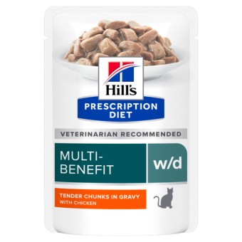 Hill's PRESCRIPTION DIET w/d Multi-Benefit Katzenfutter mit Huhn 12 x 85 g 