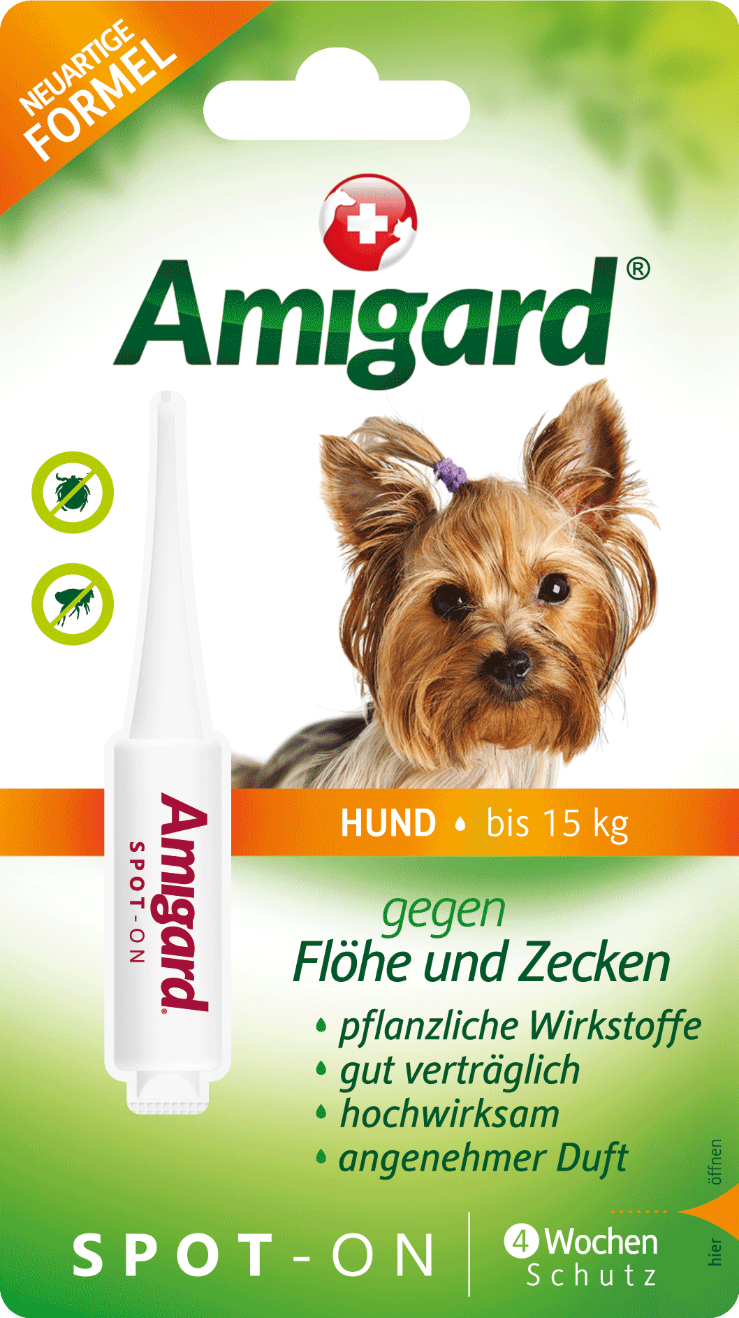 Amigard Spot-on Hunde bis zu 15 kg - 1 x 2ml