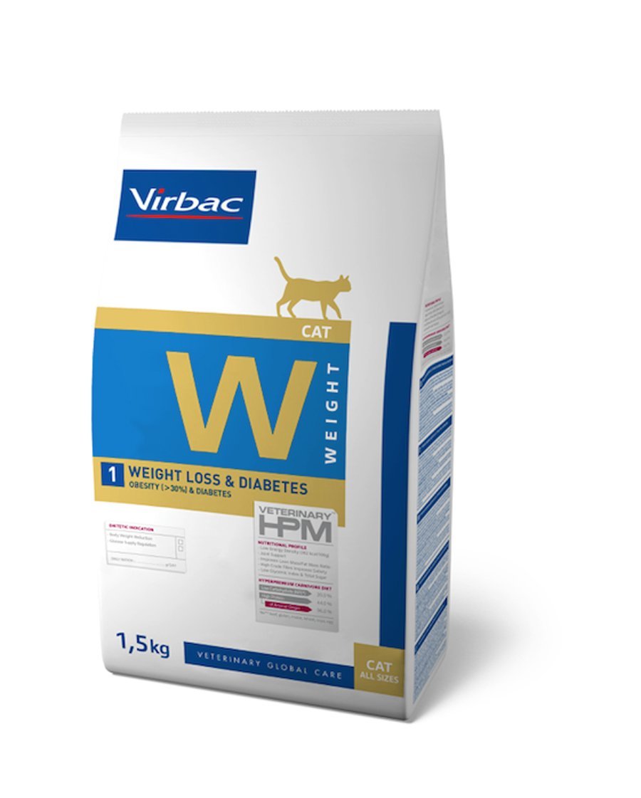 Virbac Veterinary HPM Cat Weight 1 Loss & Diabetes 1,5 kg