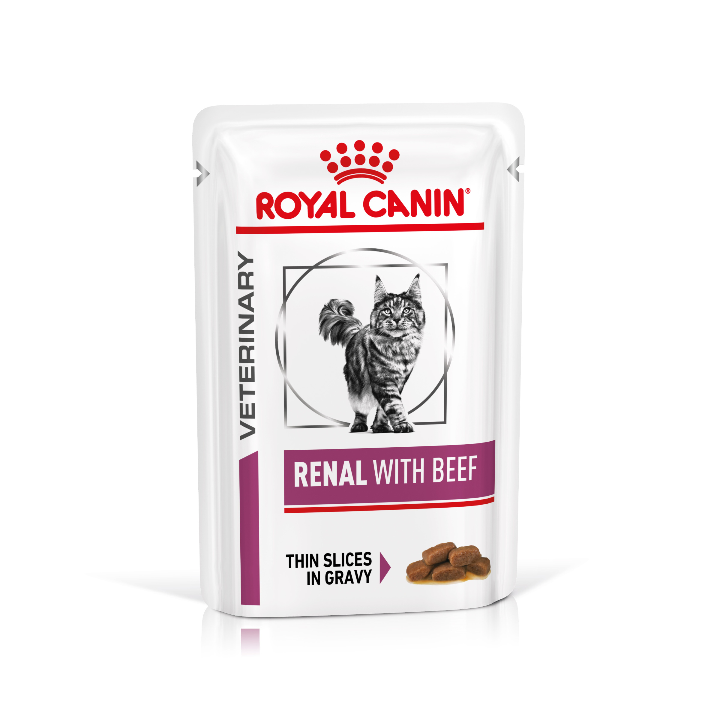 ROYAL CANIN Veterinary RENAL RIND Nassfutter für Katzen 12 x 85 g (Frischebeutel)