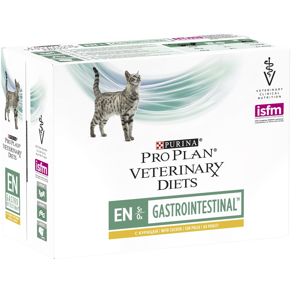 Purina PRO PLAN Veterinary Diets EN St/Ox Gastrointestinal Katze Frischebeutel Huhn 10x85g 
