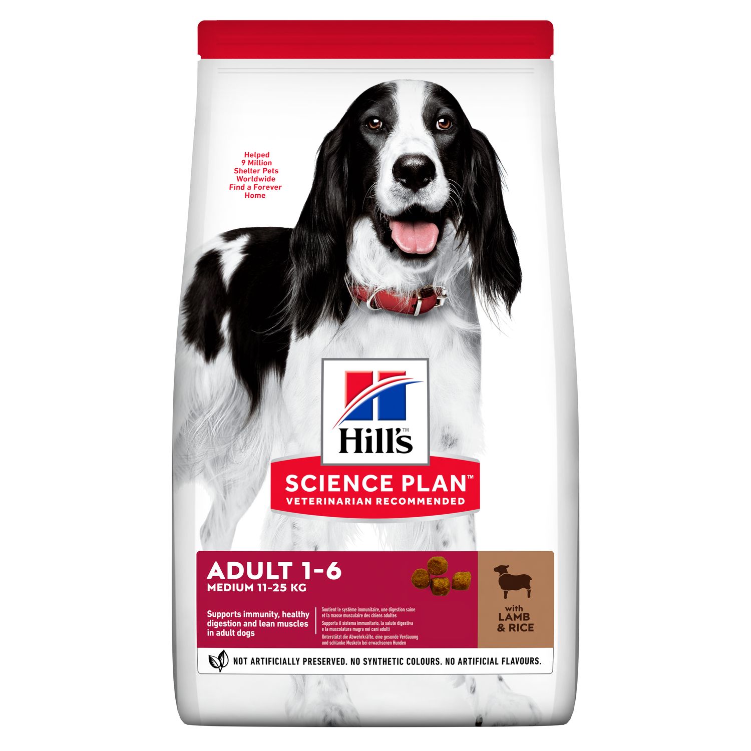 Hills Science Plan Medium Adult Hundefutter mit Lamm & Reis 