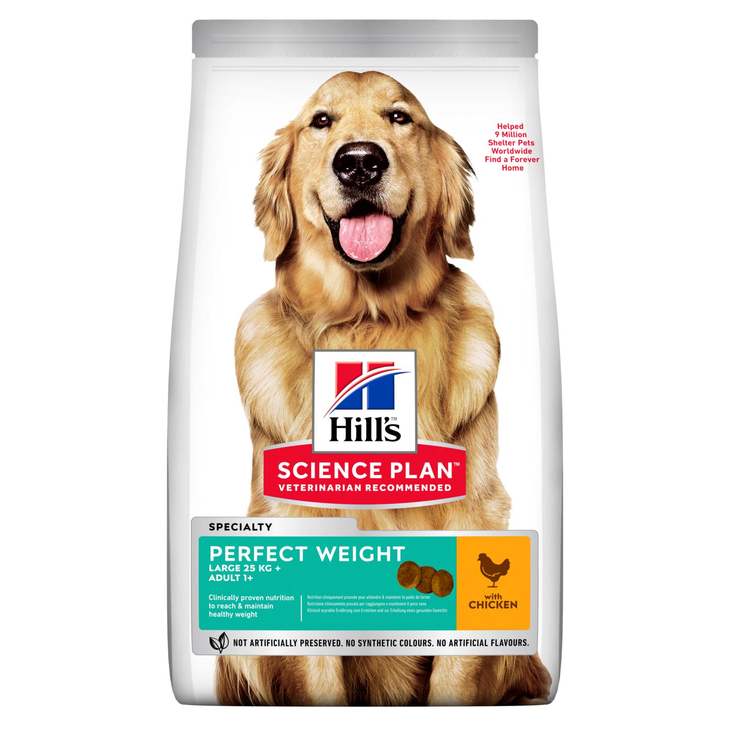 Hills Science Plan Perfect Weight Large Breed Adult Hundefutter mit Huhn 